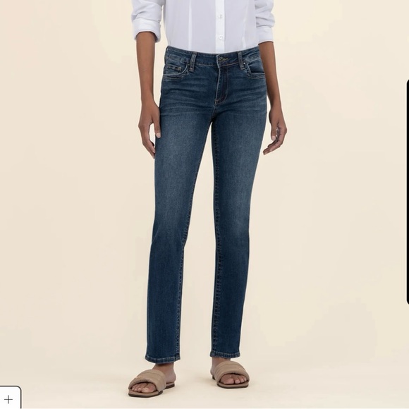 Kut from the Kloth Denim - Kut from the Kloth Stevie Straight Jeans Dark Wash Denim 4